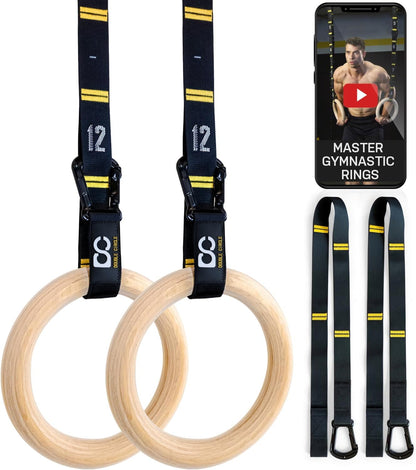 Double Circle Wood Gymnastics Rings 